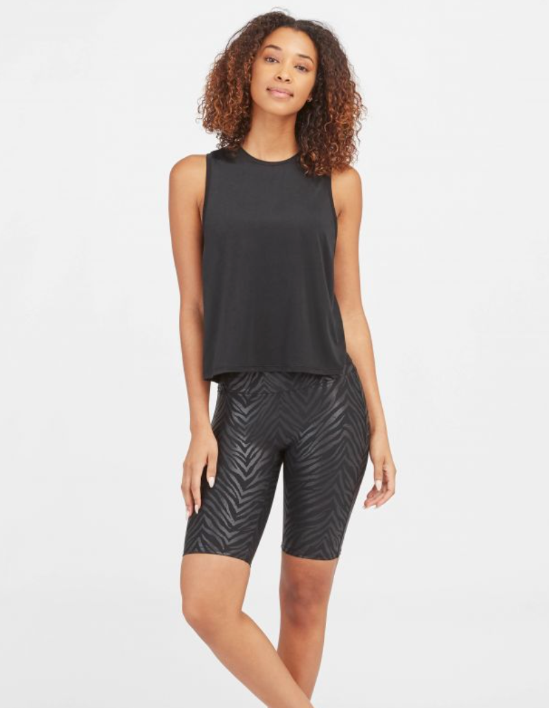 Faux Leather Bike Short
