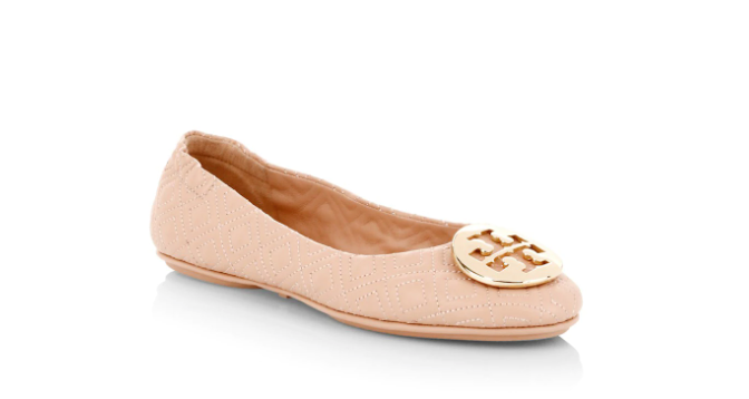 Tory Burch Minnie Quilted Leather Ballet Flats