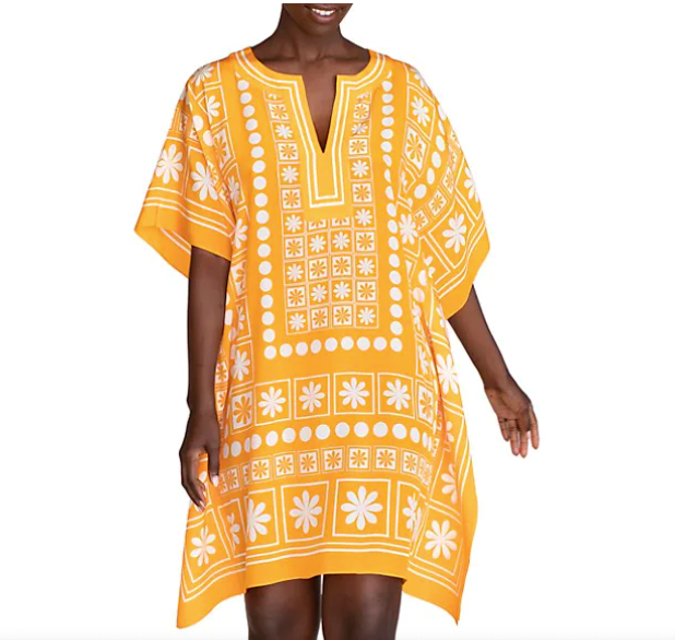 Trina Turk Theodora Silk Caftan Dress