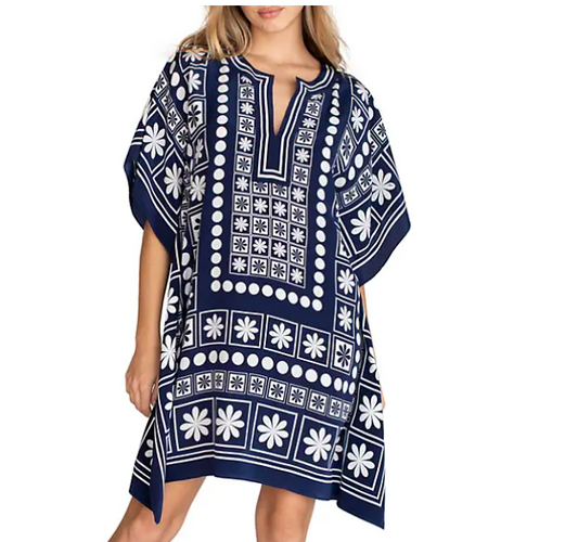 Trina Turk Theodora Silk Caftan Dress