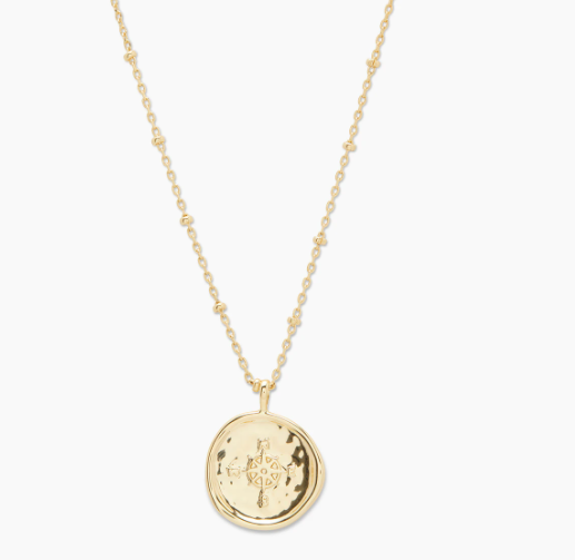 Compass Coin Necklace
