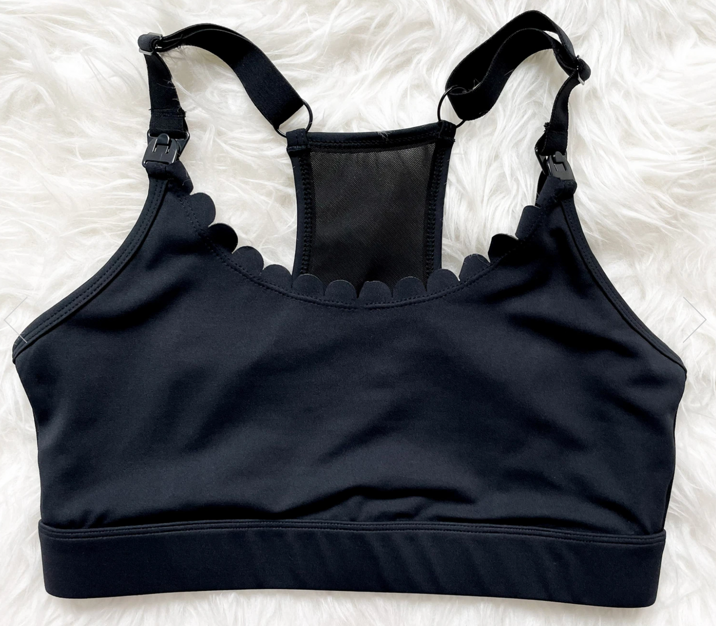 Lucie - HIIT Scalloped High Impact Nursing Sports Bra (Noir)