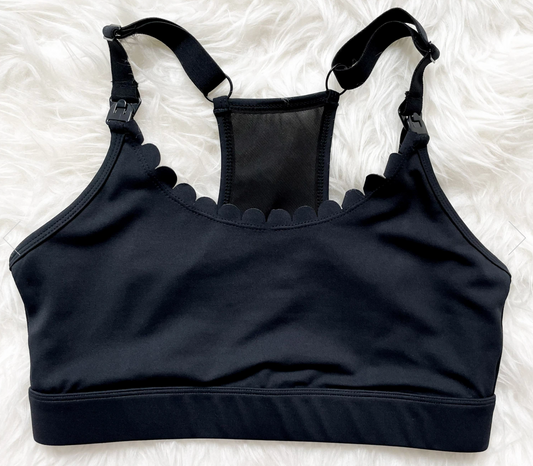 Lucie - HIIT Scalloped High Impact Nursing Sports Bra (Noir)