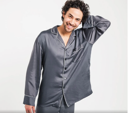 Sateen Long Sleeve PJ Shirt
