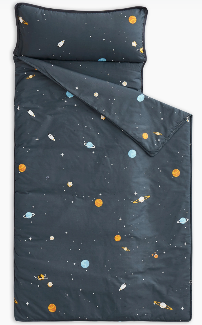 Gray Space Cotton Kids Nap Mat