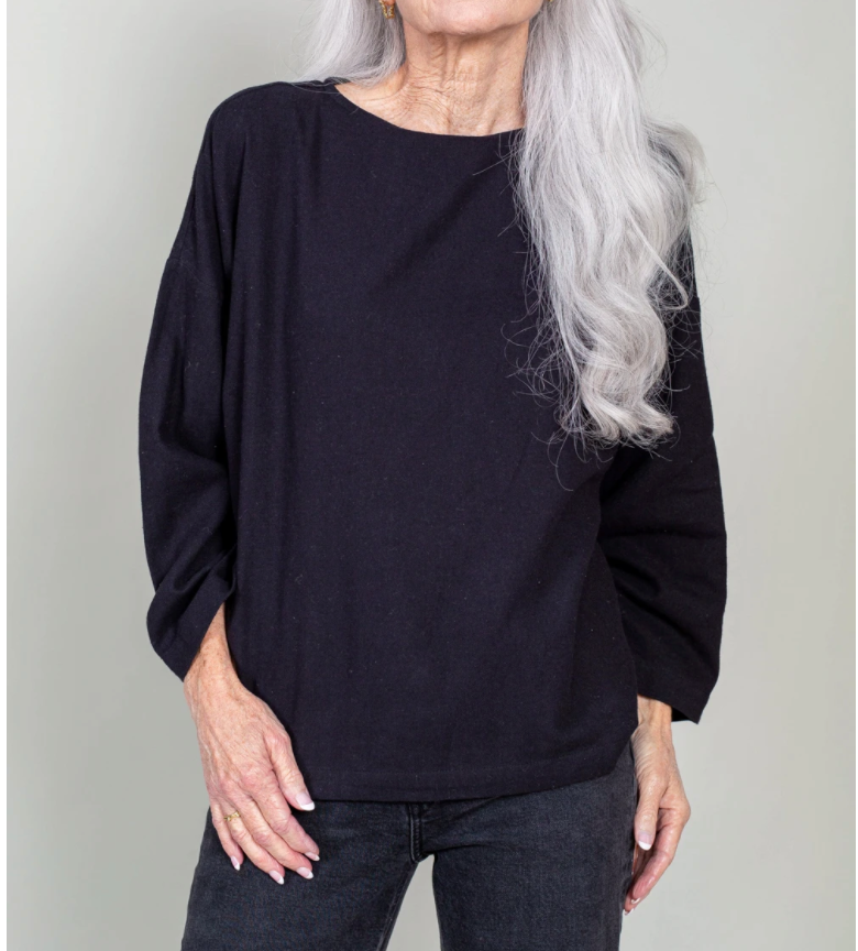 Black Crane Crew Neck