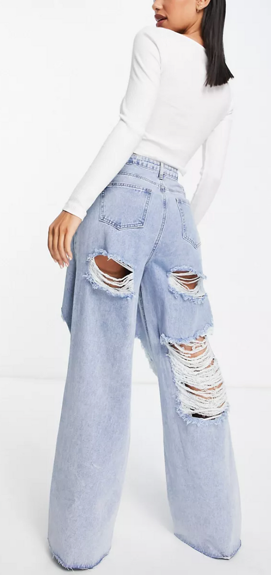 Missguided recycled bum slash boyfriend jeans