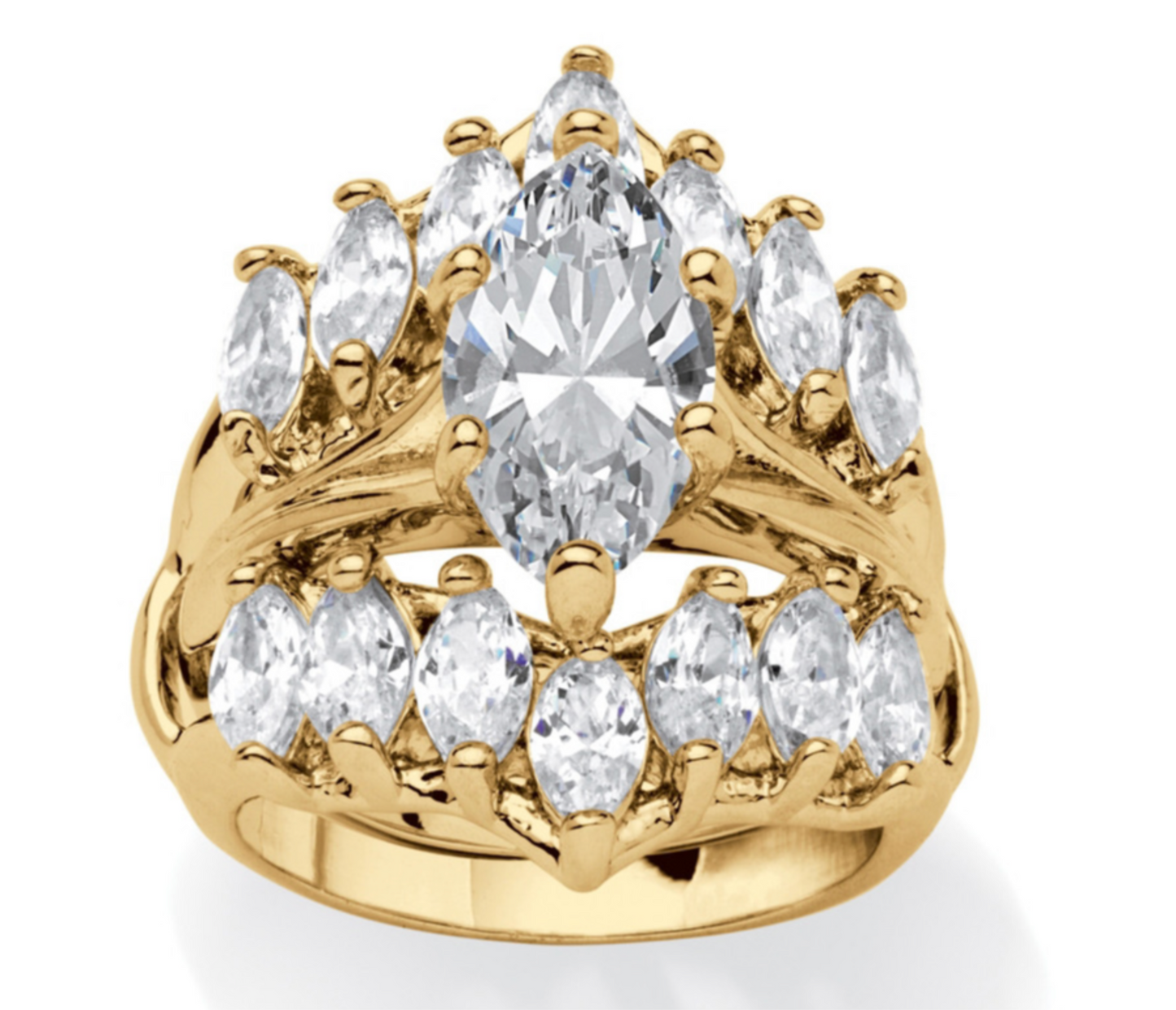 Marquise-Cut Cubic Zirconia Jacket Bridal Set 5.98 TCW