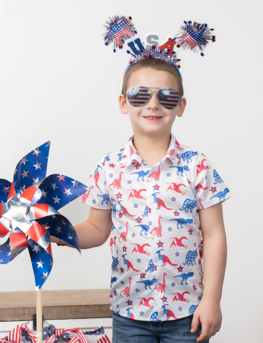 Patriotic Dinosaur Polo