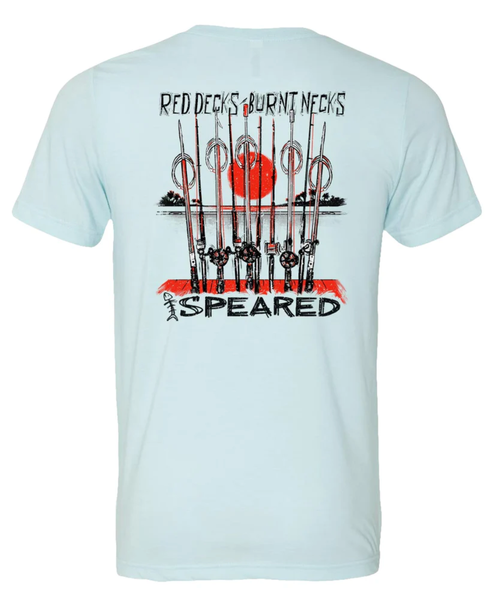 Red Decks, Burnt Necks Spearfishing T-Shirt: Mens