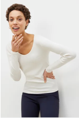 The Marcia T-Shirt—Fine Ribbed Cotton