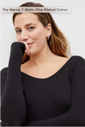 The Marcia T-Shirt—Fine Ribbed Cotton