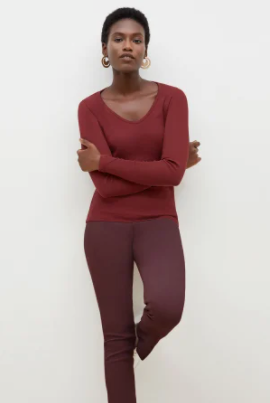 The Marcia T-Shirt—Fine Ribbed Cotton