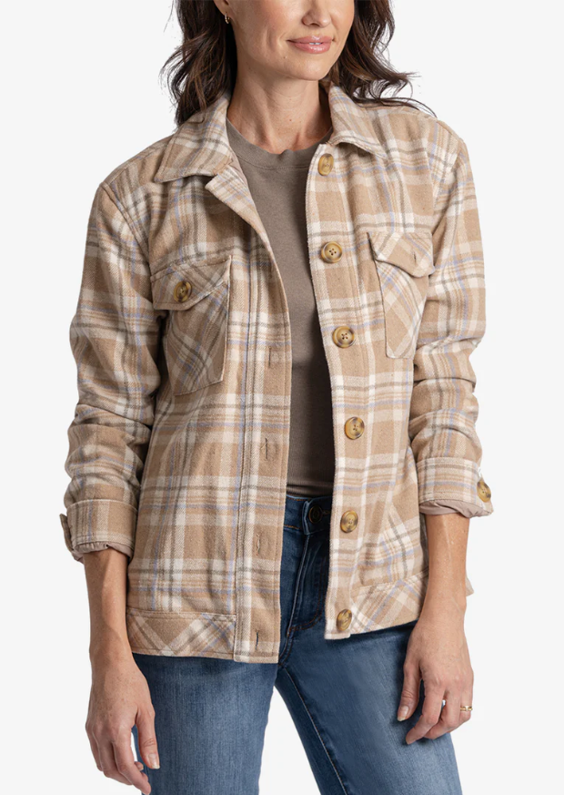 Magnolia Plaid Shirt Jacket, Exclusive