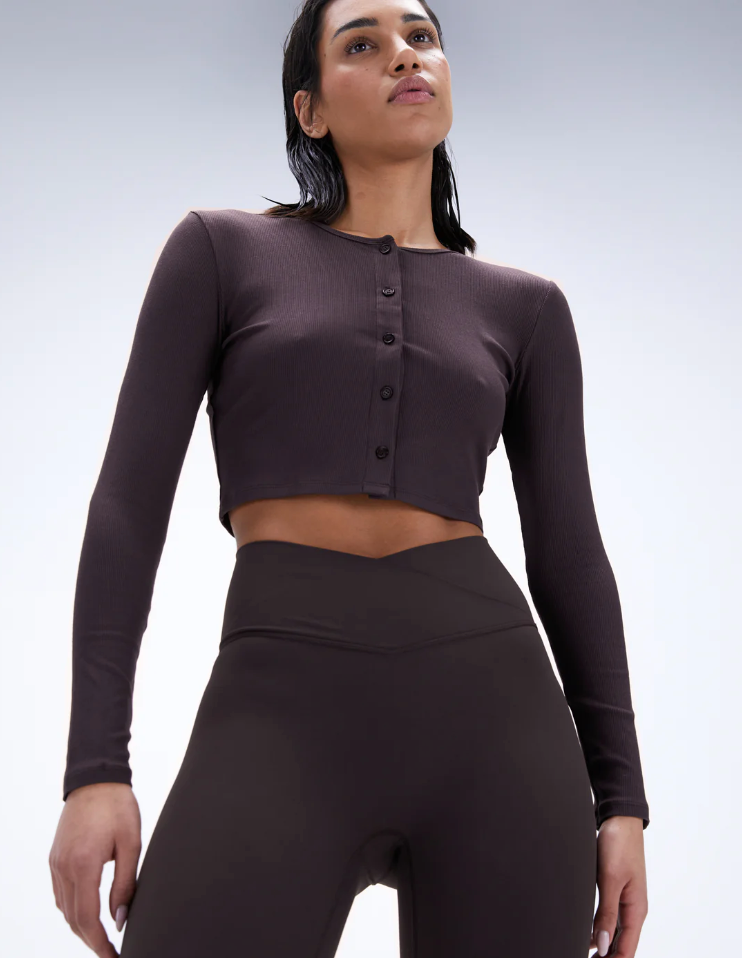 Rib Crop Cardigan