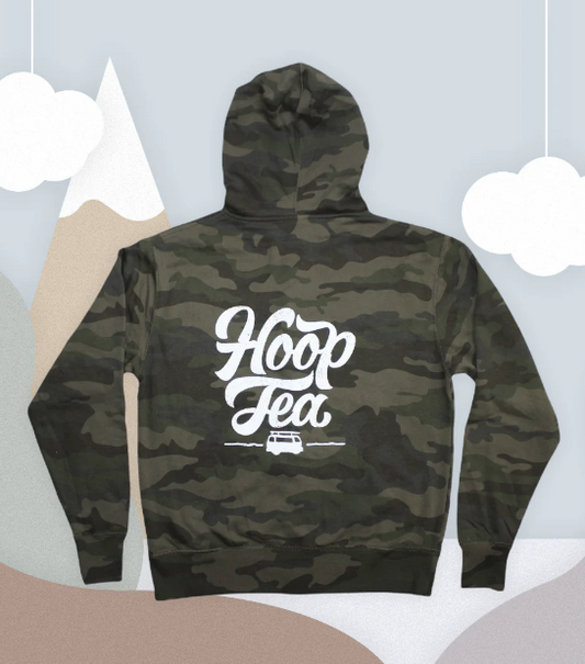 Hoop Tea Logo (Camo) / Zip Hoodie