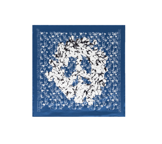 Cotton Peace Wreath Silk Bandana