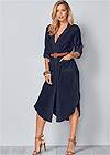 Belted Midi Shirt Dress