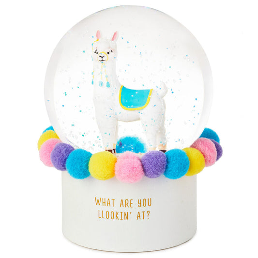 What Are You Llookin' At? Llama Snow Globe