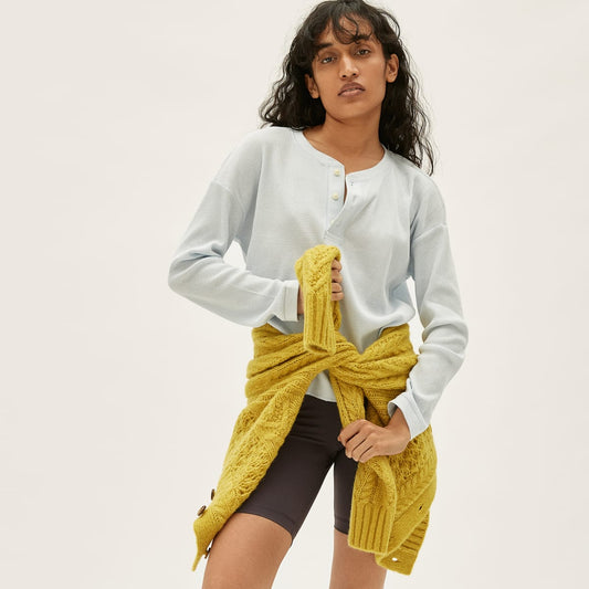 The Organic Cotton Waffle Henley