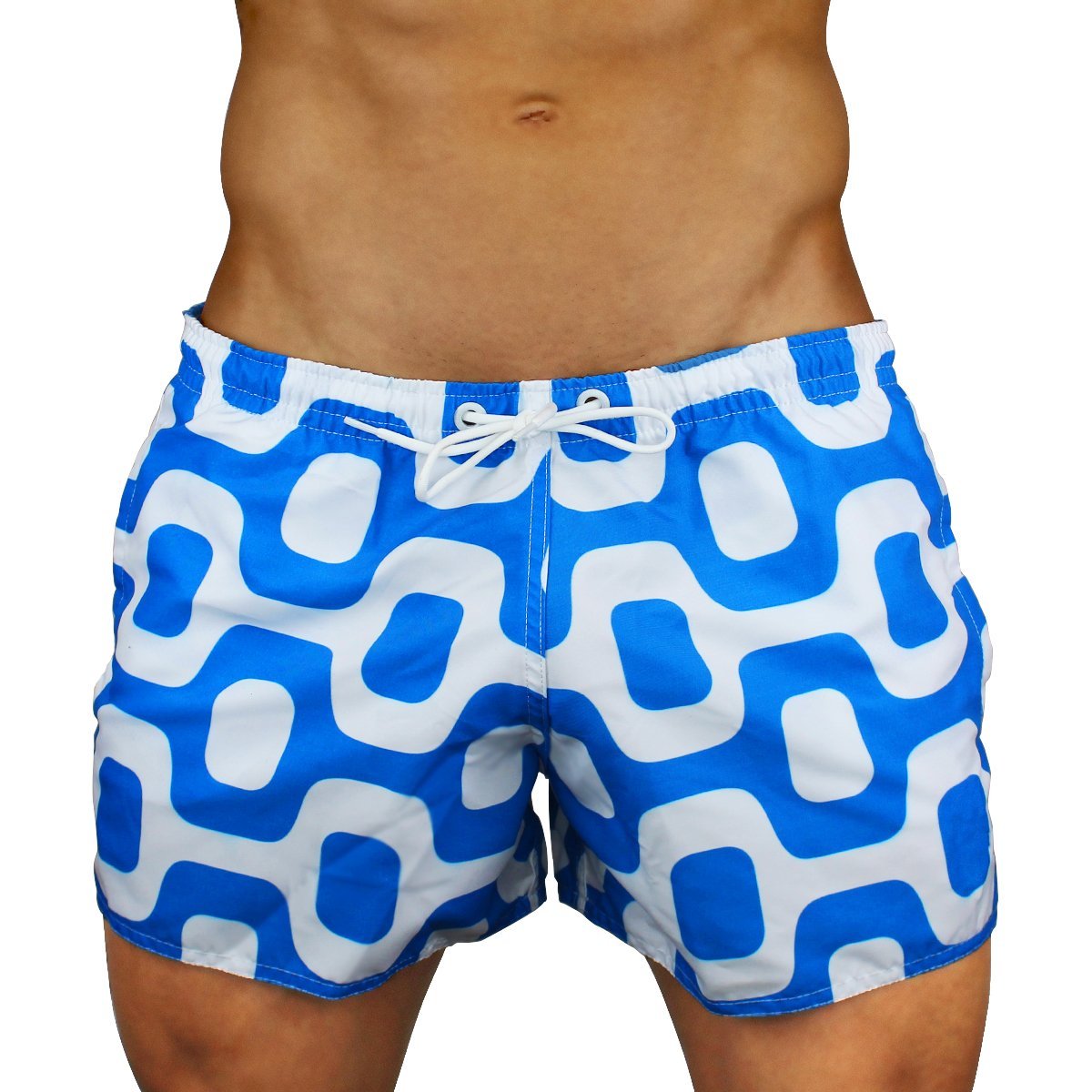 VOLLEY PAVEMENT SHORTS - WITH LINING - BLACK, RED OR BLUE - MEN'S SWIM TRUNKS