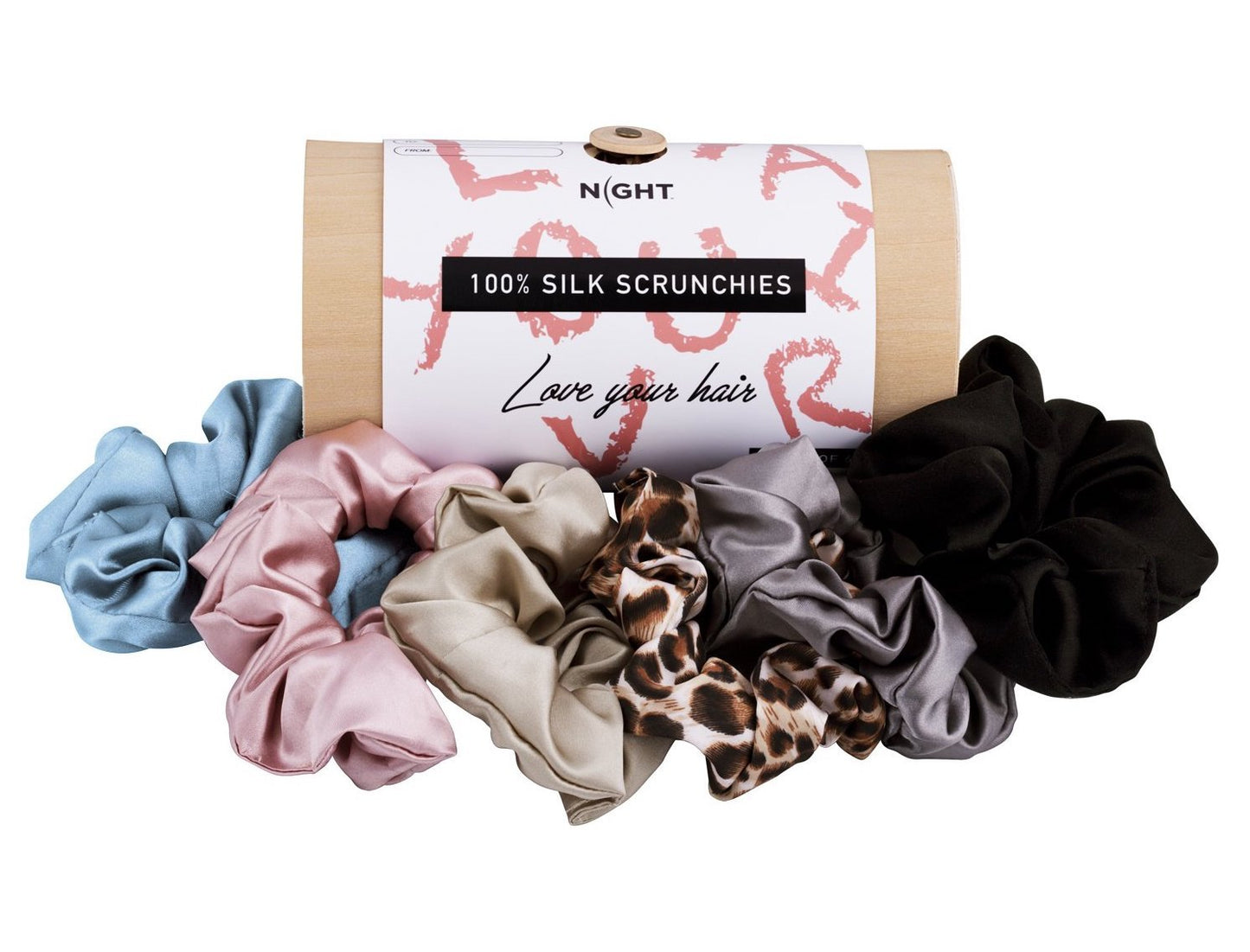 100% Silk Scrunchies - 6 Pack