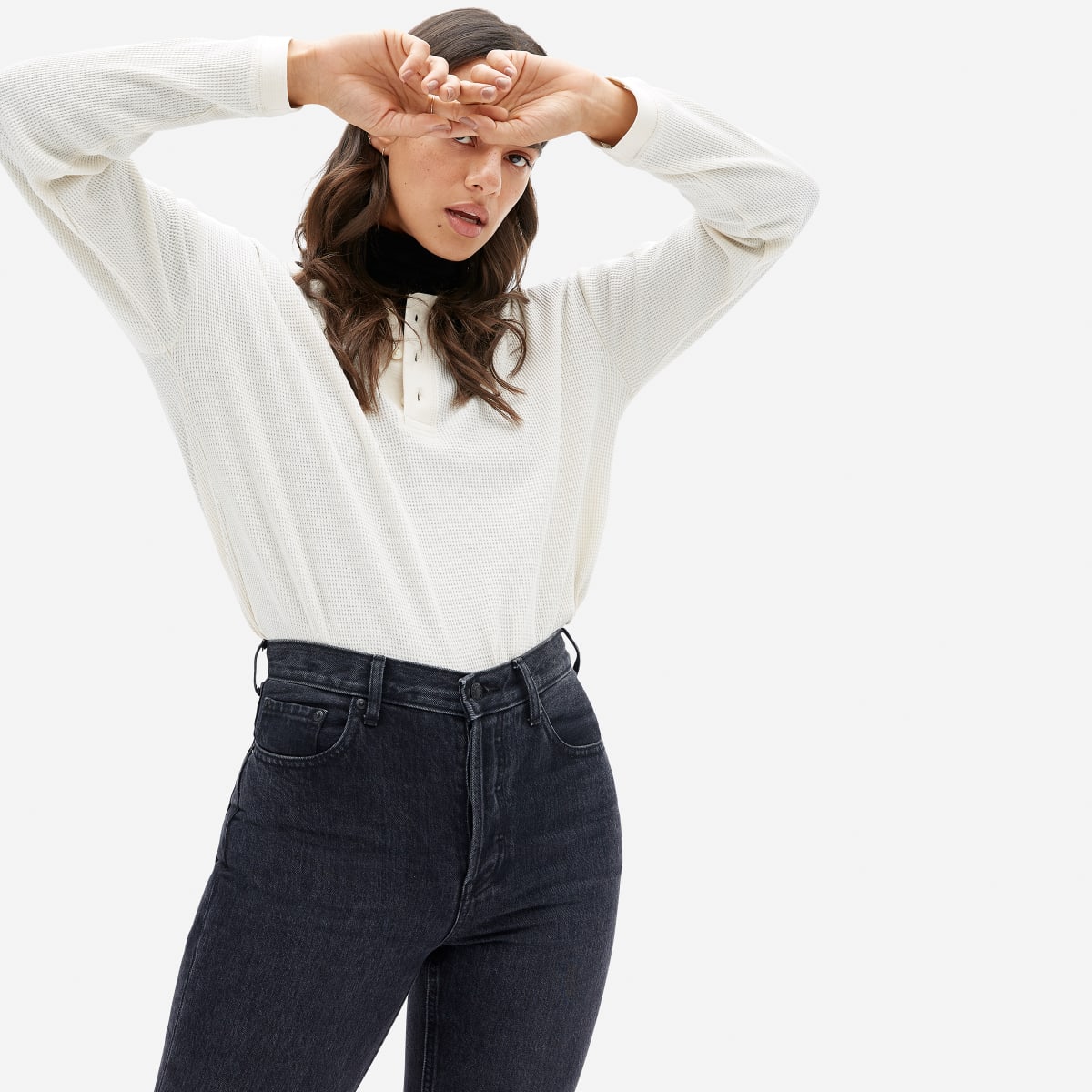 The Organic Cotton Waffle Henley