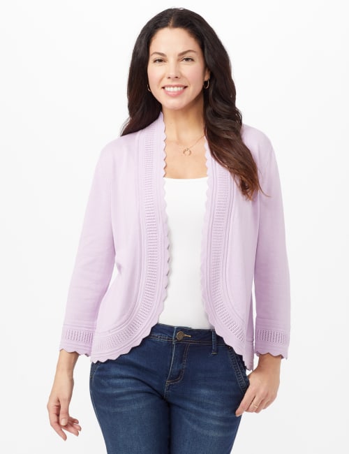 Scallop Trim Cardigan
