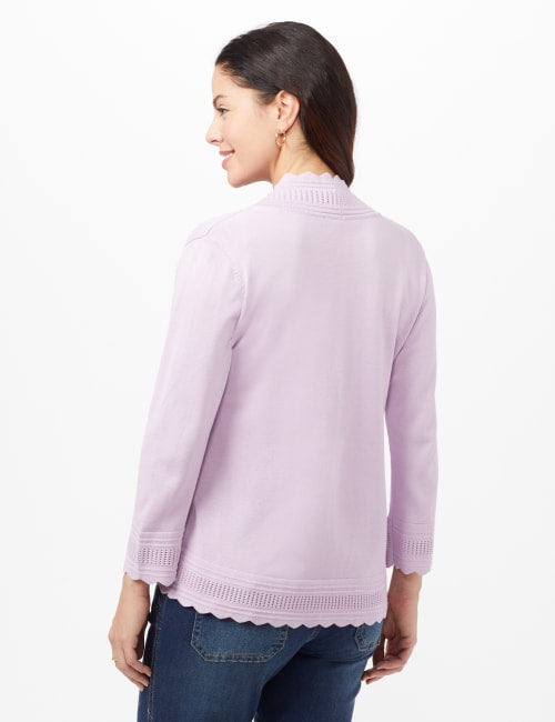 Scallop Trim Cardigan