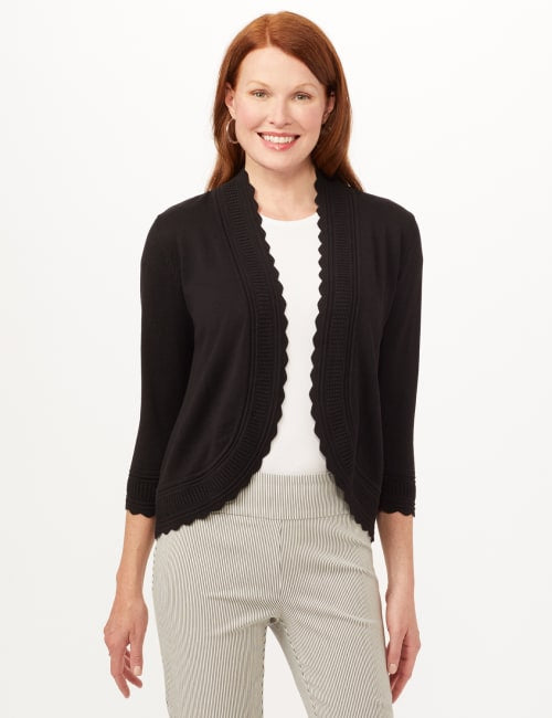 Scallop Trim Cardigan