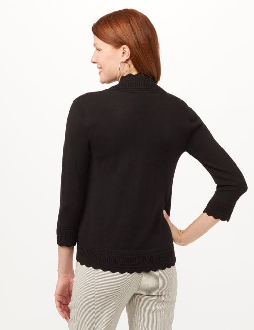 Scallop Trim Cardigan
