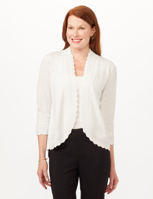 Scallop Trim Cardigan