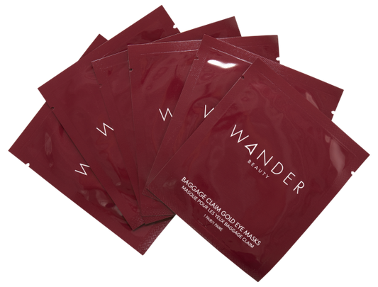 Wander Beauty Baggage Claim Gold Eye Mask 6 Pack
