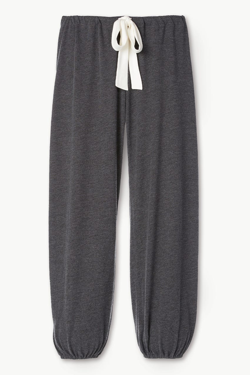 Heather Cotten Blend Cropped Pants