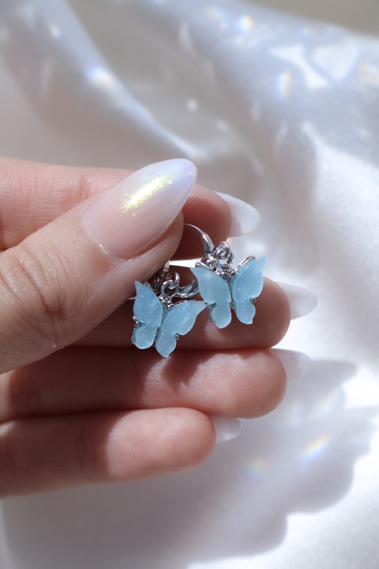 Silver Butterfly Earrings
