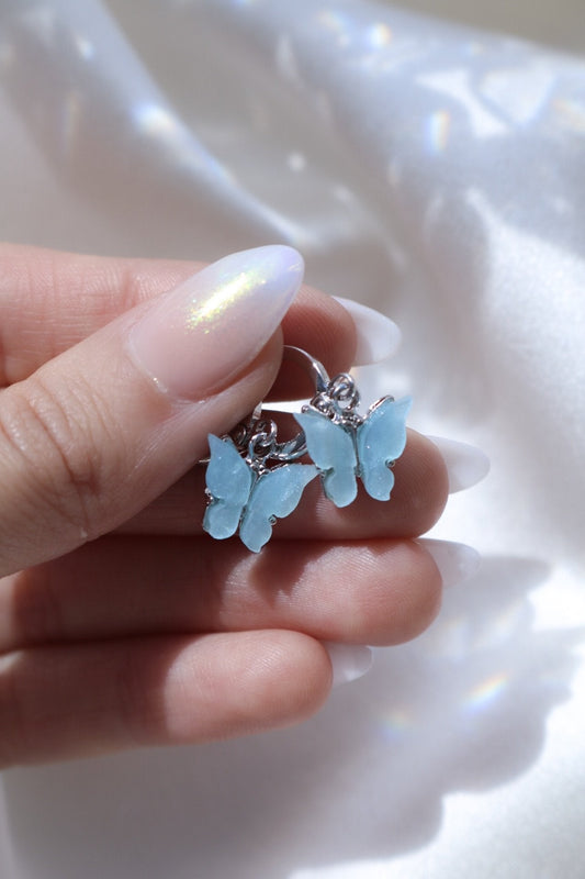 Silver Butterfly Earrings