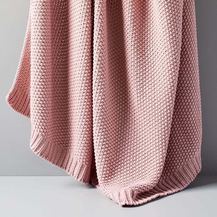 Cotton Knit Throw