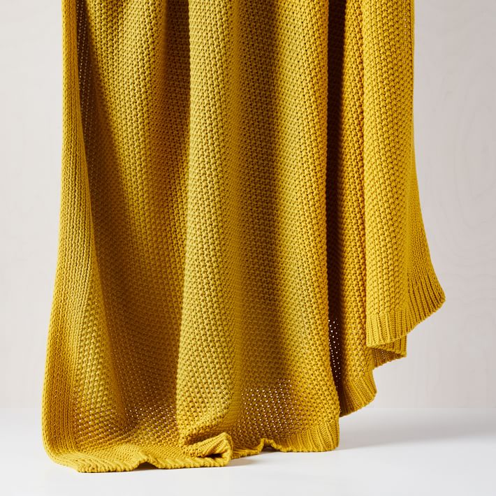 Cotton Knit Throw