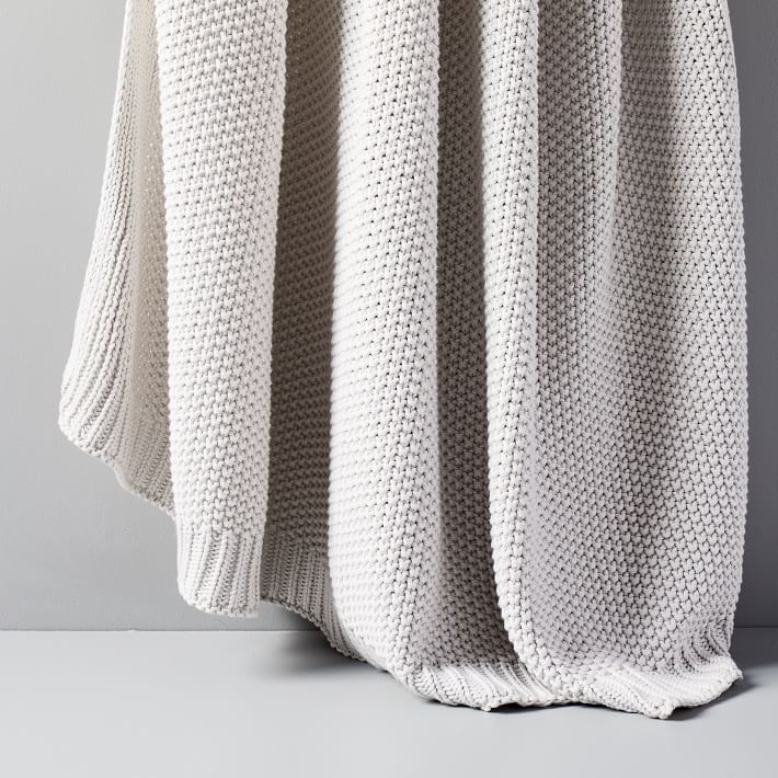 Cotton Knit Throw