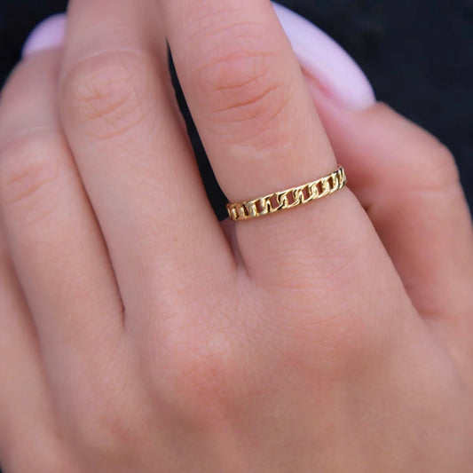 Micro Cuban Band Ring